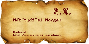 Mátyási Morgan névjegykártya